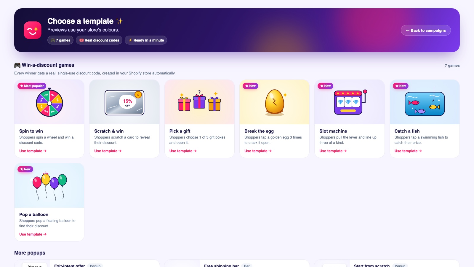 Choosing a prize game in Winky